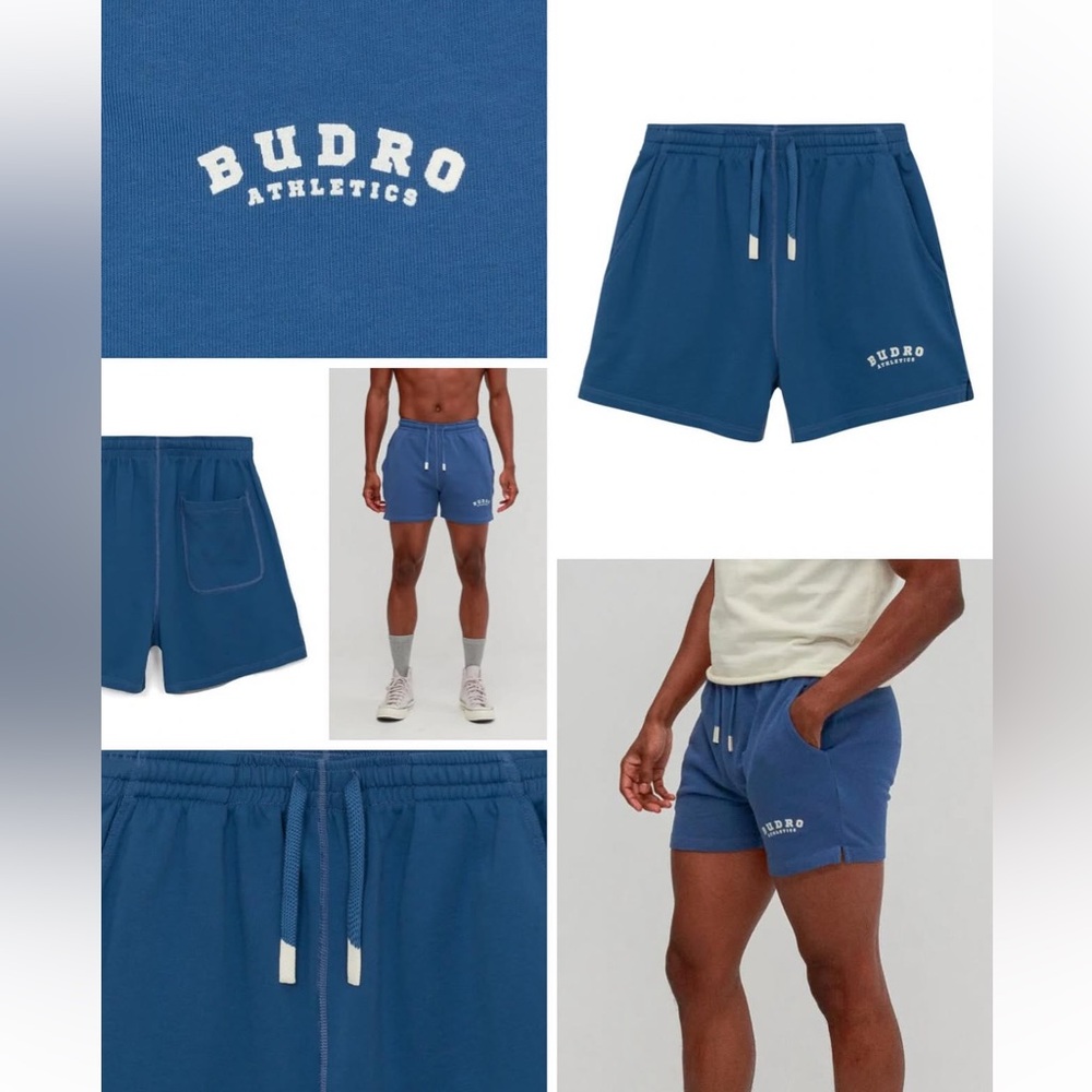 Budro Athletics Warm Up Sweat Short In Slate- Small